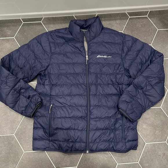 EDDIE BAUER Men's Cirruslite Down Jacket Size L In Brook - Picture 4 of 13